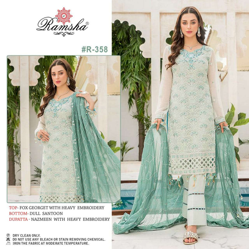 Ramsha Vol 23 Georgette Heavy Embroidery Work Pakistani Salwar Kameez