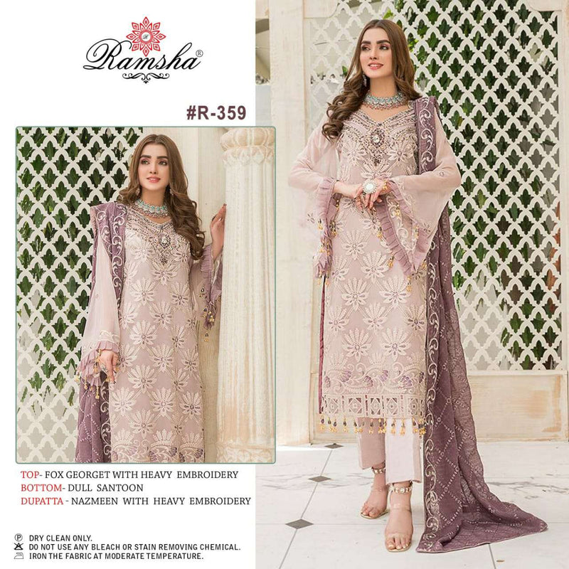 Ramsha Vol 24 Georgette Heavy Embroidery Work Pakistani Salwar Kameez