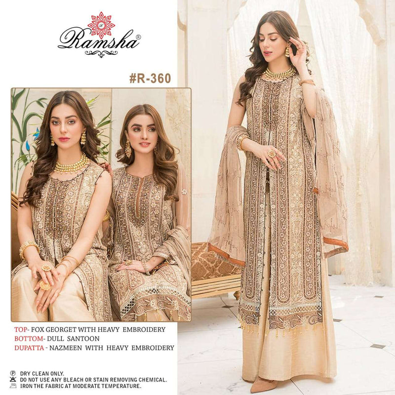 Ramsha Vol 24 Georgette Heavy Embroidery Work Pakistani Salwar Kameez