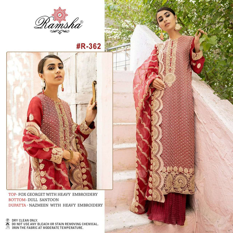 Ramsha Vol 24 Georgette Heavy Embroidery Work Pakistani Salwar Kameez