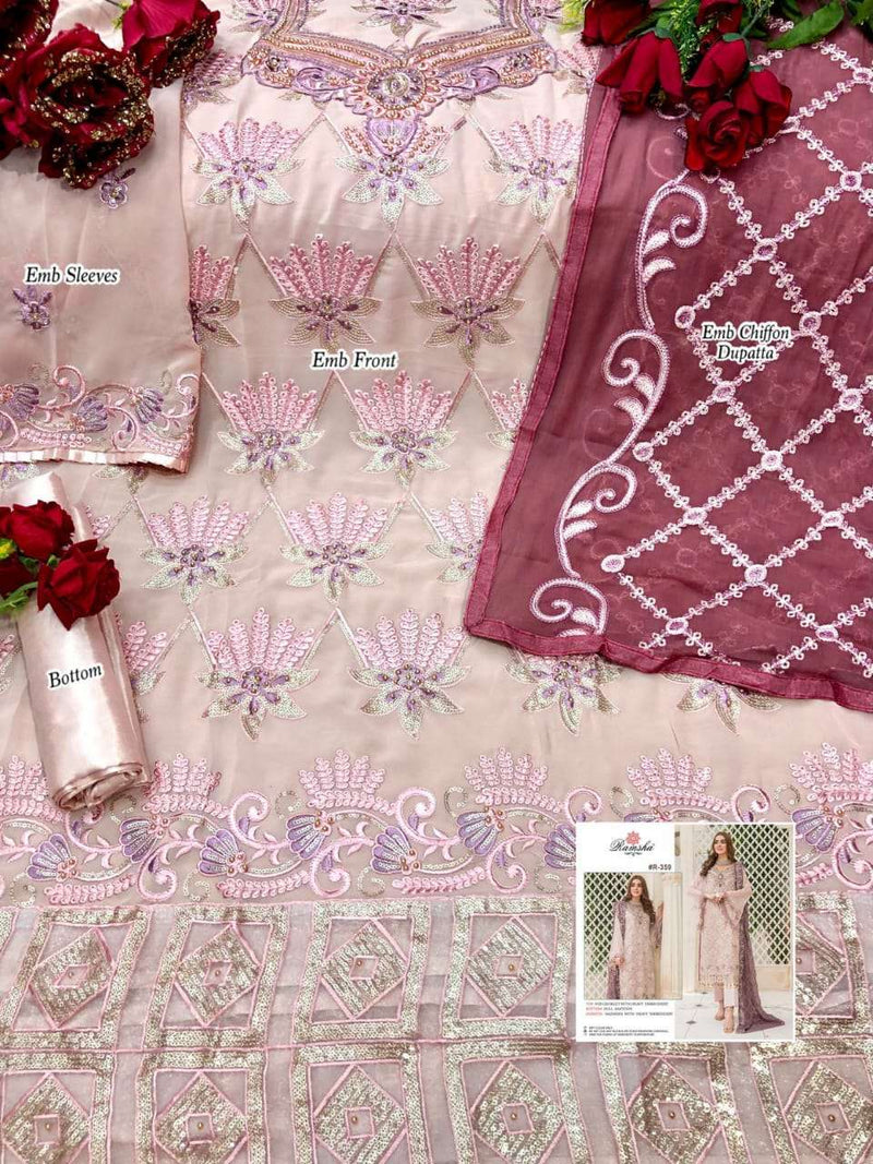 Ramsha Vol 24 Georgette Heavy Embroidery Work Pakistani Salwar Kameez