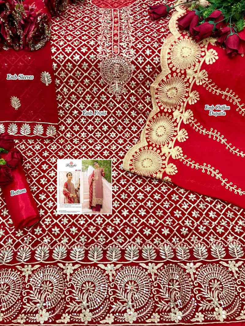 Ramsha Vol 24 Georgette Heavy Embroidery Work Pakistani Salwar Kameez