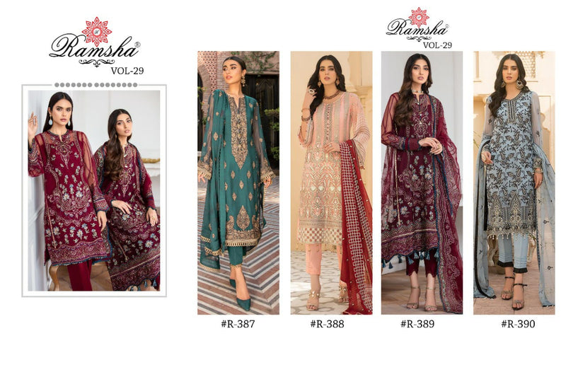 Ramsha Vol 29 Georgette With Heavy Embroidery Salwar Suit