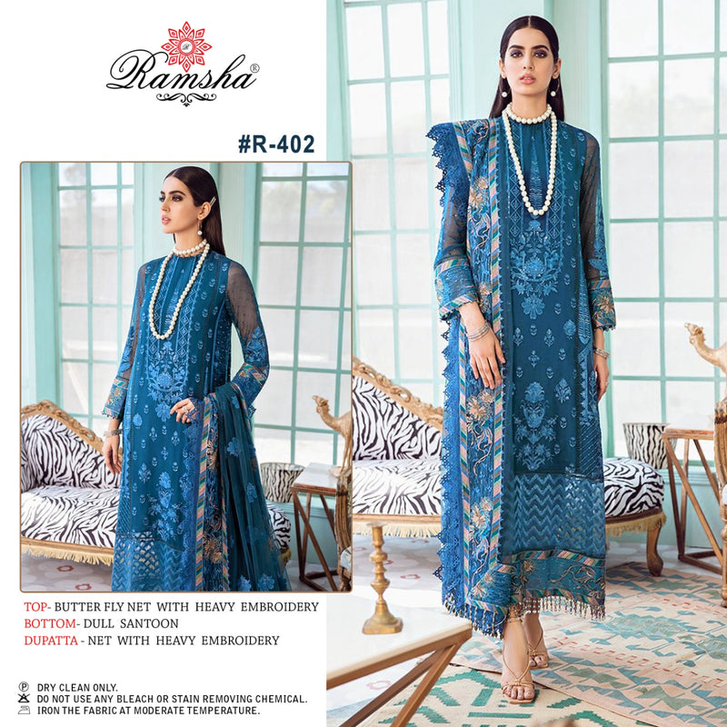 Ramsha Vol  31 Butterfly net With Heavy Embroidery Work Salwar Suit