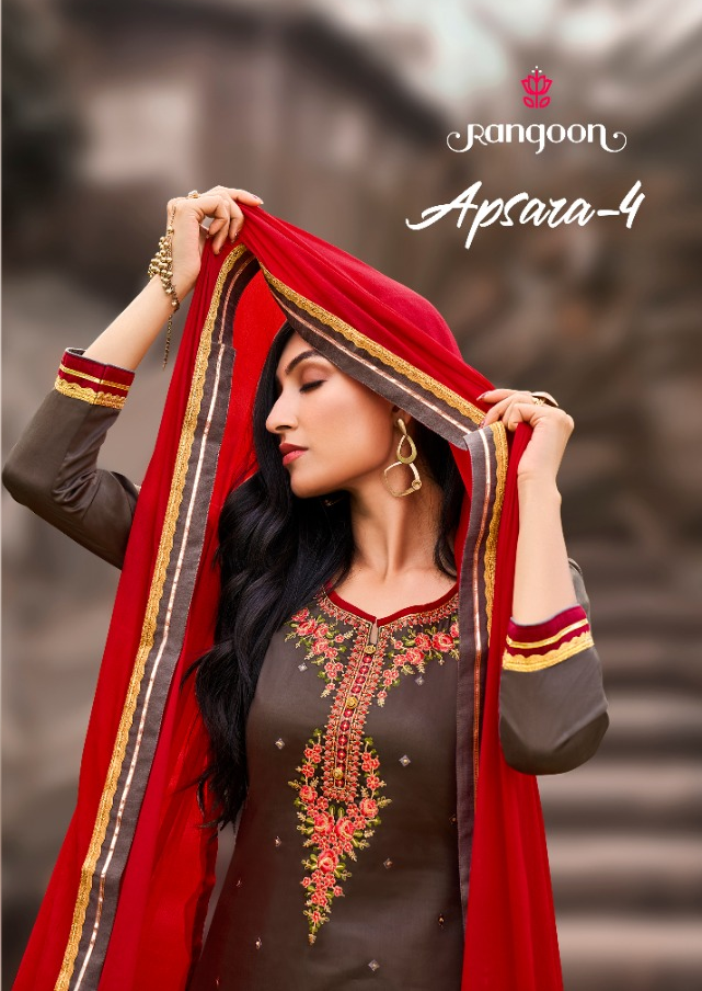 Rangoon Apsara Vol 4 Jam Silk With Embroidery Work Kurti