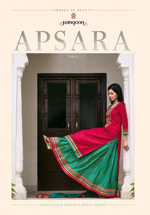 Rangoon Apsara Vol 5 Rayon Embroidered Work Readymade Kurti