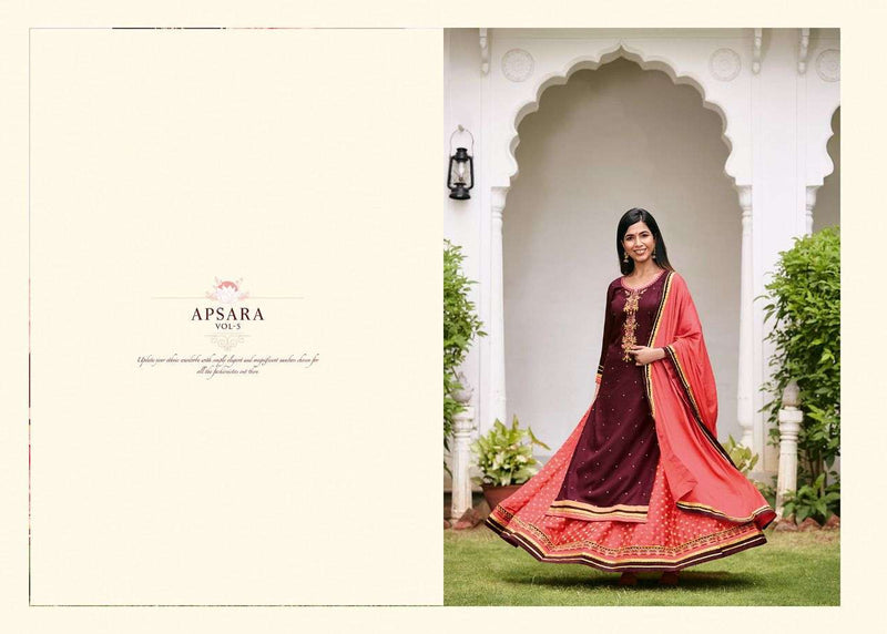 Rangoon Apsara Vol 5 Rayon Embroidered Work Readymade Kurti