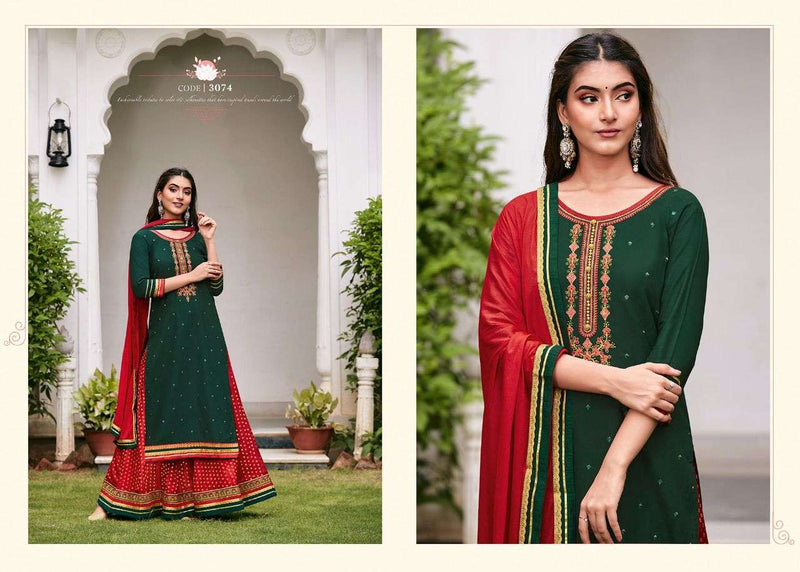 Rangoon Apsara Vol 5 Rayon Embroidered Work Readymade Kurti
