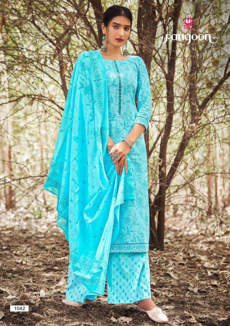 Rangoon Launch By Taranika Cotton Printed Exclusive Look Fancy Wear Readymade Salwar Suits