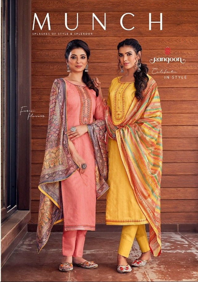 Rangoon Munch Pure Muslin With Sequence Embroidery Work Partywear Kurti