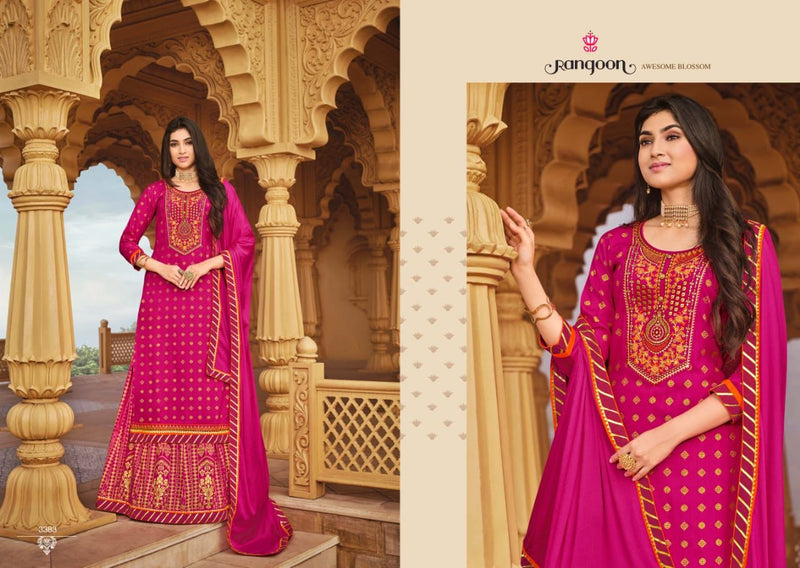 Rangoon Natraj Vol 06 Heavy Rayon Print Embroidery Work Kurti