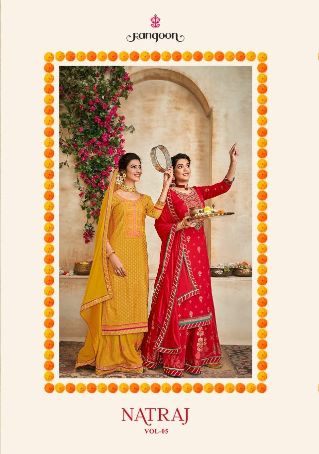 Rangoon Natraj Vol 5 Heavy Rayon Print With Value Addition Salwar Suit