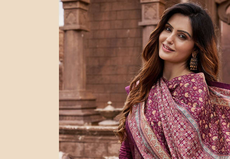 Rangoon Prarambh Viscose Upada Silk With Heavy Cotton Salwar Suit