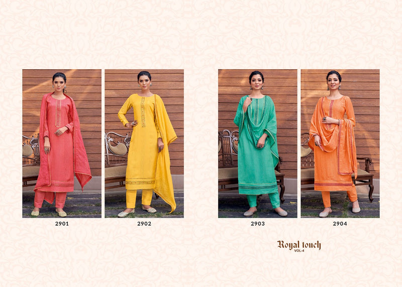 Rangoon Royal Touch Vol 4 Muslin Lucknowi Work And Heavy Cotton Kurti