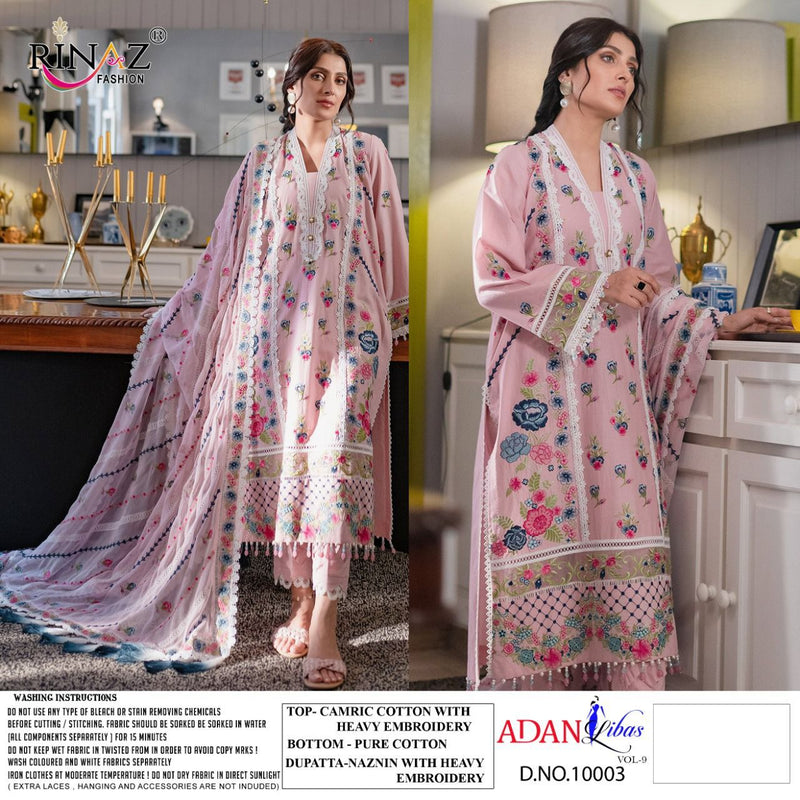 Rinaz Adan Libas Vol 9 Cambric Cotton With Heavy Embroidery Work