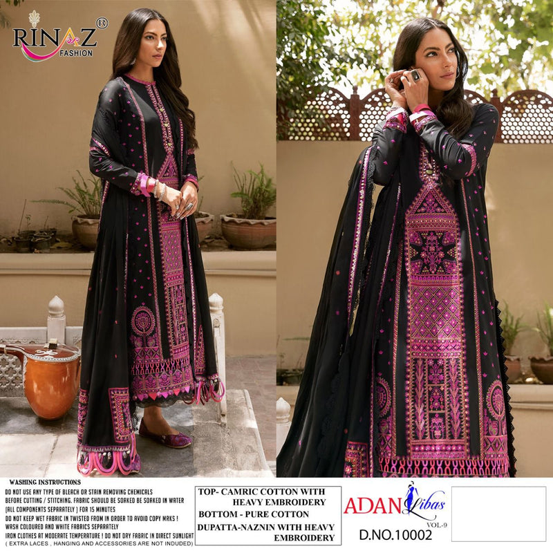 Rinaz Adan Libas Vol 9 Cambric Cotton With Heavy Embroidery Work