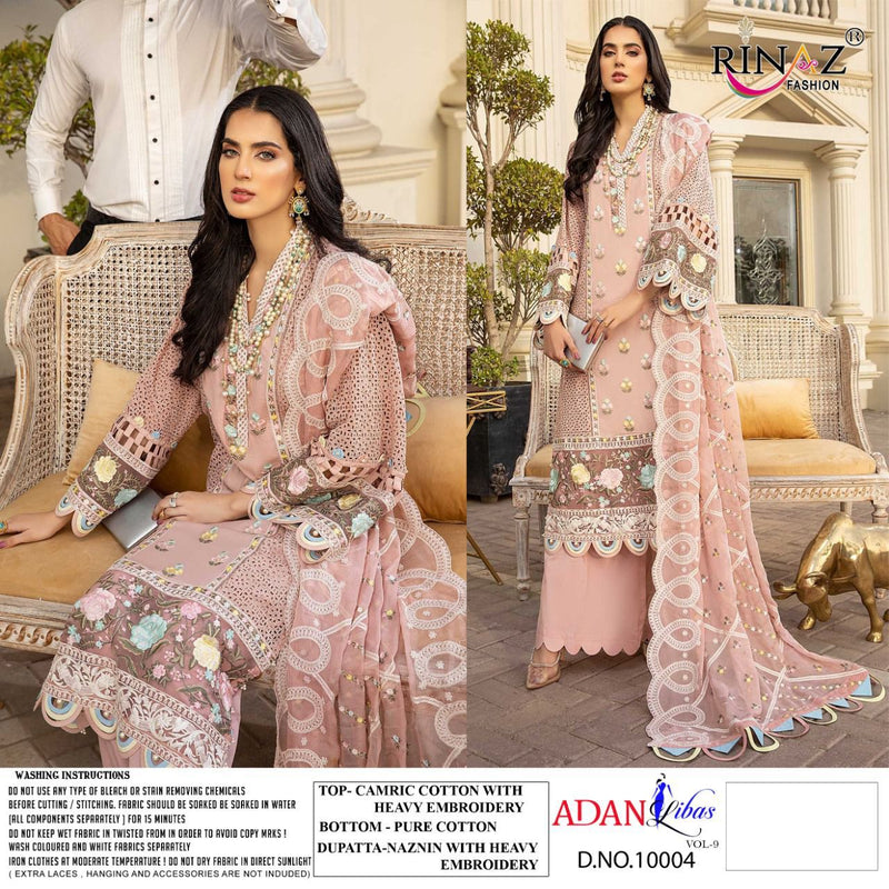 Rinaz Adan Libas Vol 9 Cambric Cotton With Heavy Embroidery Work