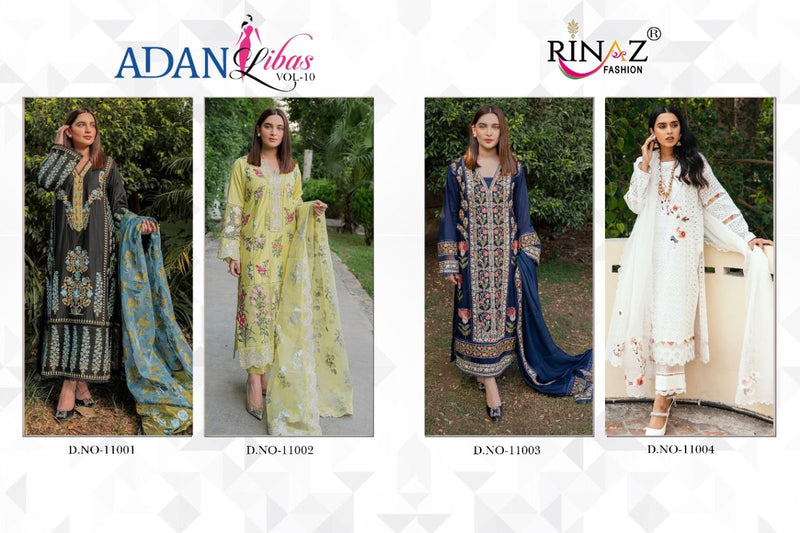 Rinaz Fashion Adan Libas Vol 10 Cambric Cotton With Embroidered Work Salwar Suit