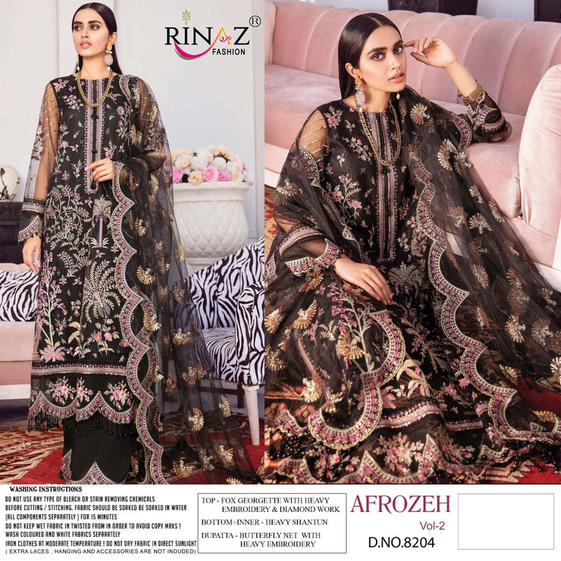 Rinaz Fashion Afroze Vol 2 Faux Georgette Fox Jorjet With Heavy Embroidery Salwar Suit