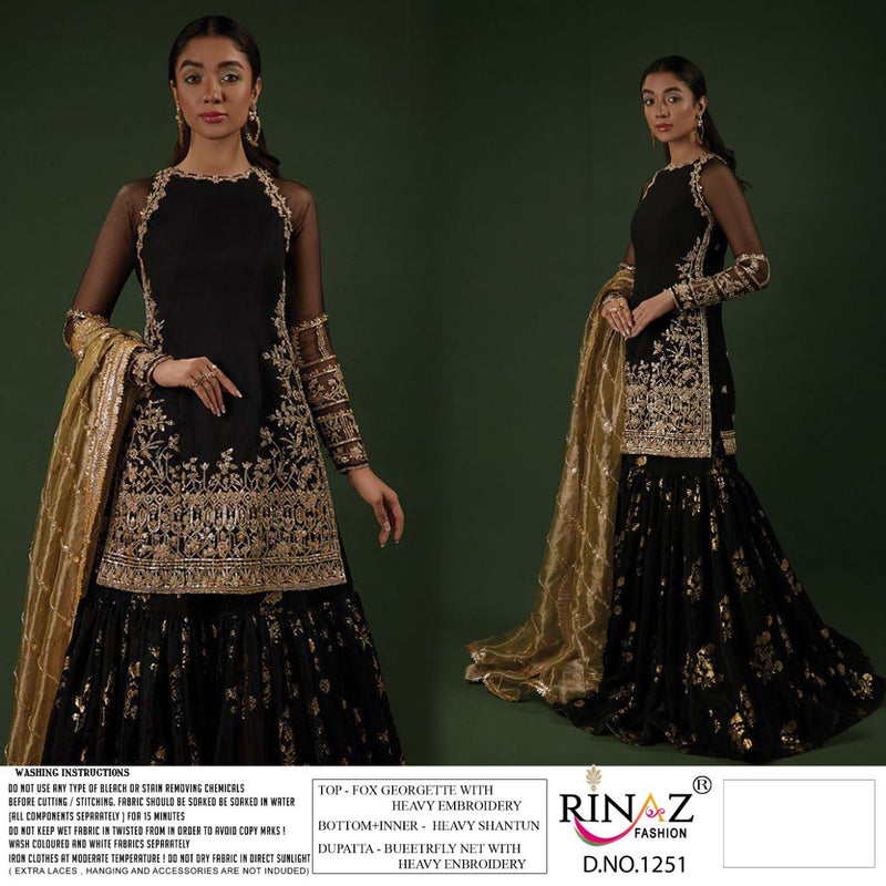Rinaz Fashion Block Buster Vol 18 Fox Georgette Heavy Embroidered Work Pakistani Suit