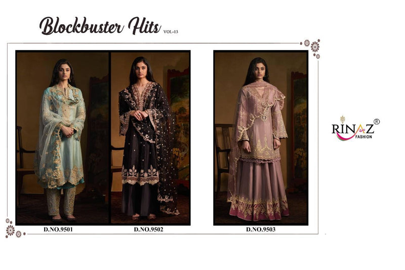 Rinaz Fashion Blockbuster Hits Vol 13 Faux Georgette Witth Heavy Embroidery Work