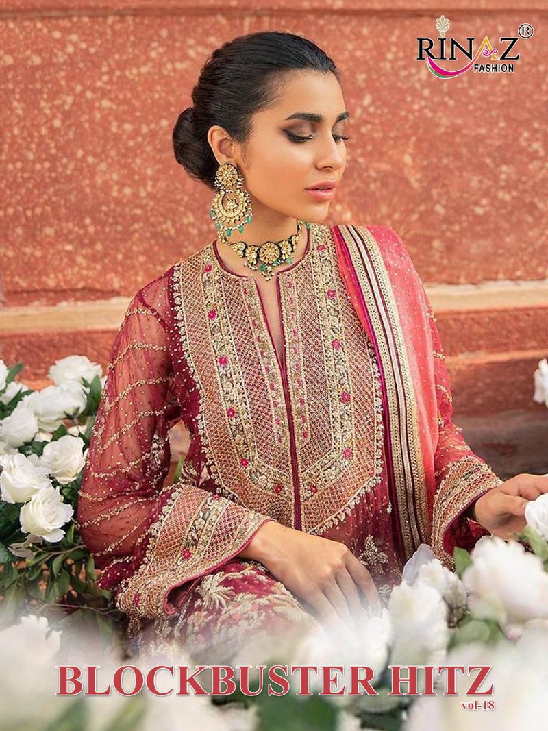Rinaz Fashion Blockbuster Vol 18 Faux Georgette Heavy Embroidered Pakistani Salwar Kameez