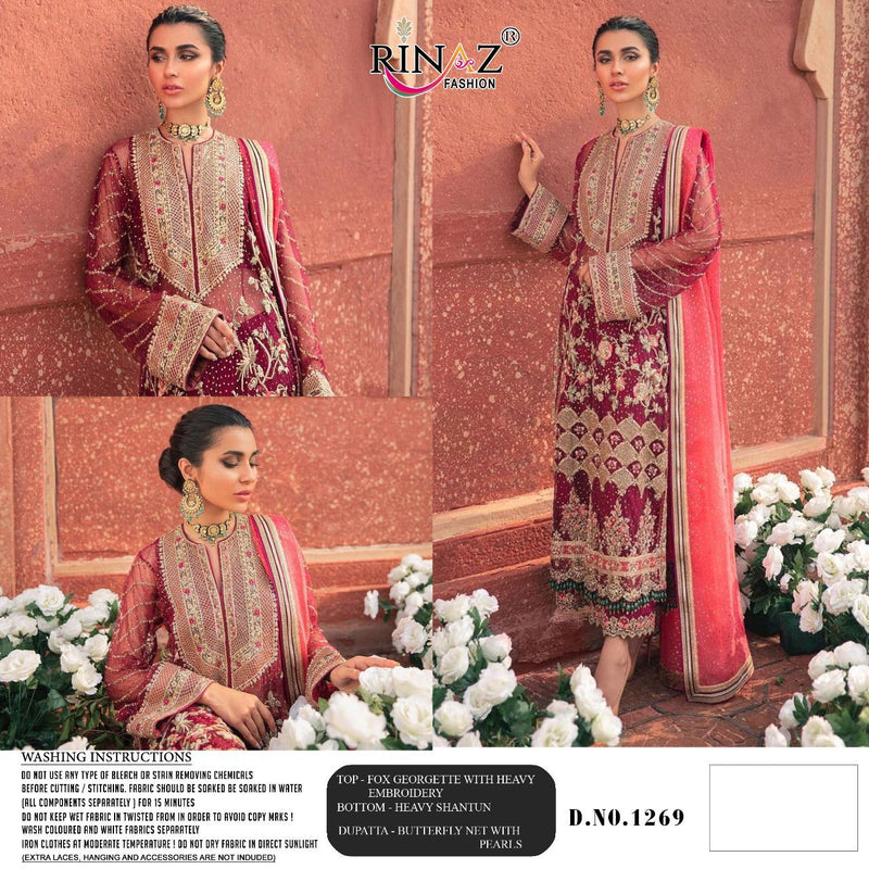 Rinaz Fashion Blockbuster Vol 18 Faux Georgette Heavy Embroidered Pakistani Salwar Kameez