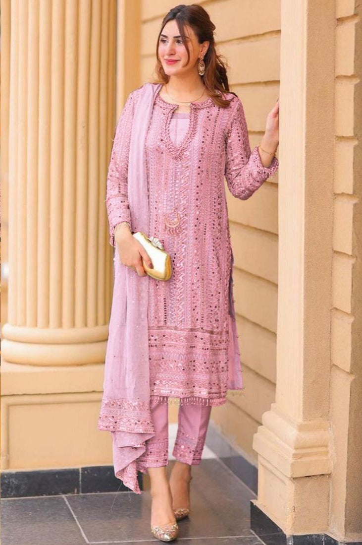 Rinaz Fashion Dno 1265 Fox Georgette Heavy Embroidery Work Salwar Kameez