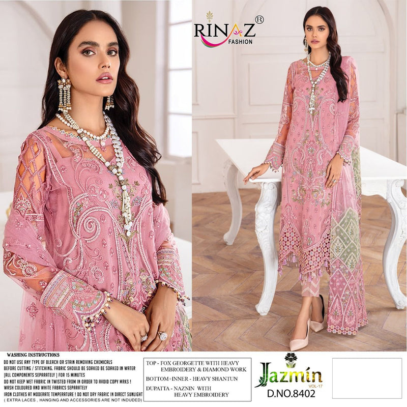 Rinaz Fashion Jazmin vol 17 Faux Georgette For Jorjet With Heavy Embroidery