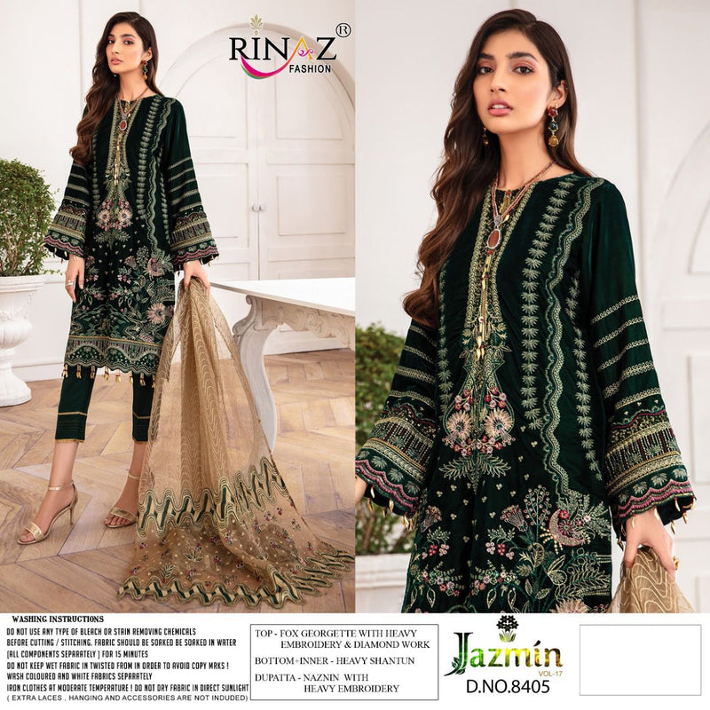 Rinaz Fashion Jazmin vol 17 Faux Georgette For Jorjet With Heavy Embroidery
