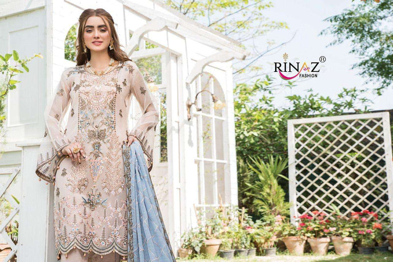 Rinaz Fashion Maryam's Gold Vol 12 Faux Georgette Embroidered Pakistani Suit