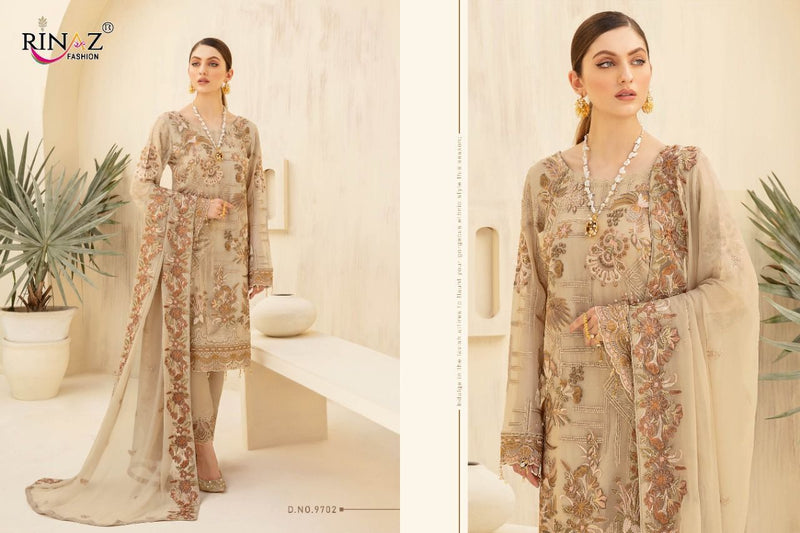 Rinaz Fashion Ramsha Vol 10 Faux Georgette Heavy Embroidery Work Pakistani Suit