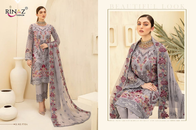 Rinaz Fashion Ramsha Vol 10 Faux Georgette Heavy Embroidery Work Pakistani Suit