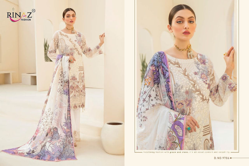 Rinaz Fashion Ramsha Vol 10 Faux Georgette Heavy Embroidery Work Pakistani Suit