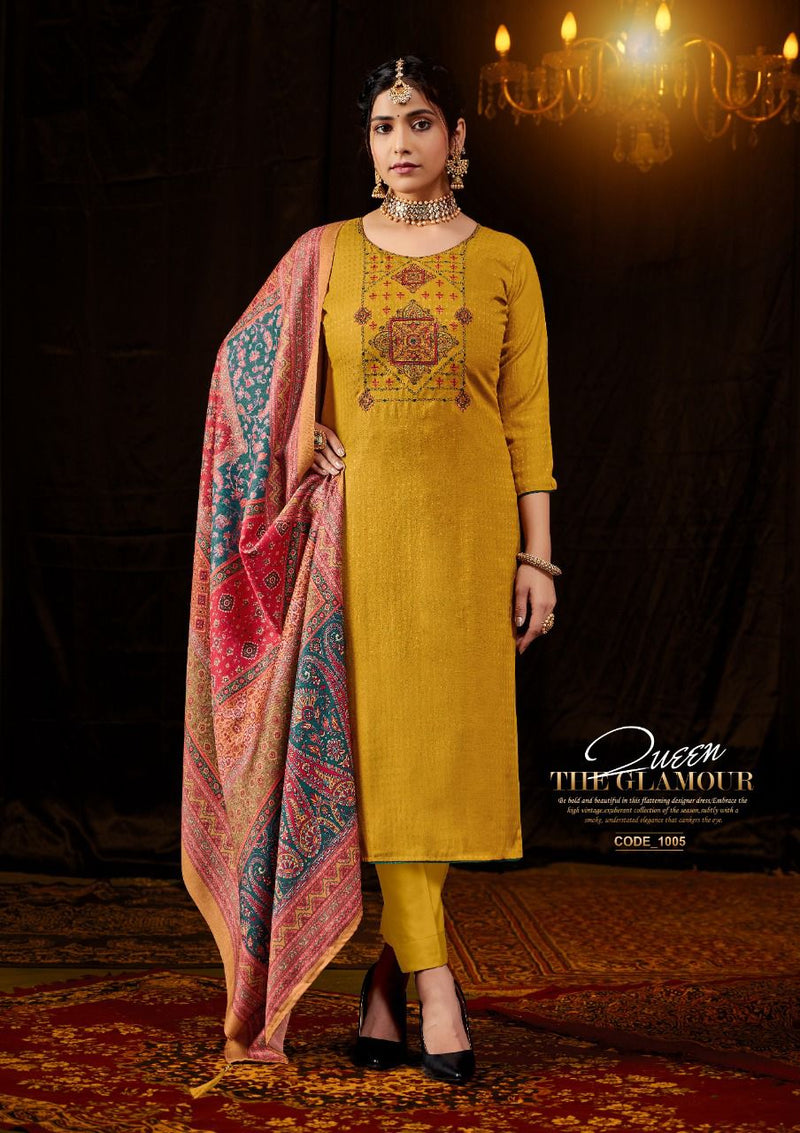 Roli Moli Anika Pashmina Jacquard Print Exclusive Wear Salwar Kameez