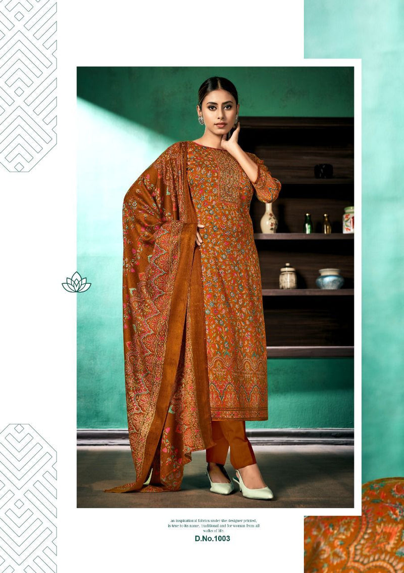 Roli Moli Creation Aadhya Pure Pashmina Print Diamond Work Winter Wear Suit