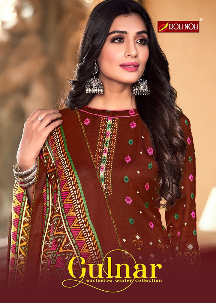 Roli Moli Creation Gulnar Pashmina Jacquard Woolen Winter Wear Salwar Suit