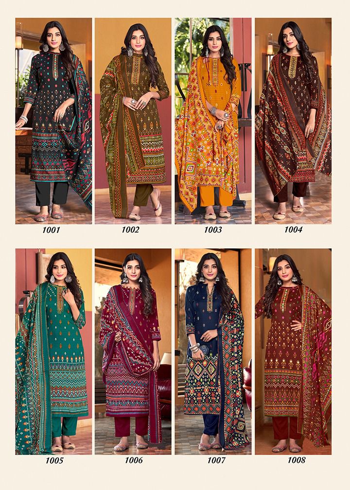 Roli Moli Creation Gulnar Pashmina Jacquard Woolen Winter Wear Salwar Suit