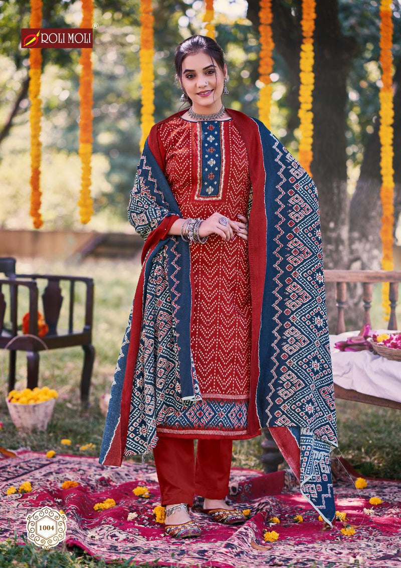 Roli Moli Creation Gulnar Pure Pashmina Jacquard Winter Wear Collection