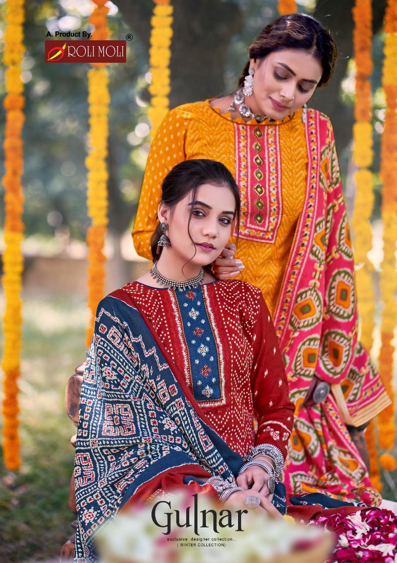 Roli Moli Creation Gulnar Pure Pashmina Jacquard Winter Wear Collection