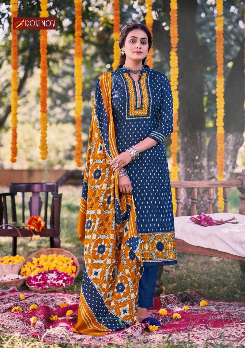 Roli Moli Creation Gulnar Pure Pashmina Jacquard Winter Wear Collection
