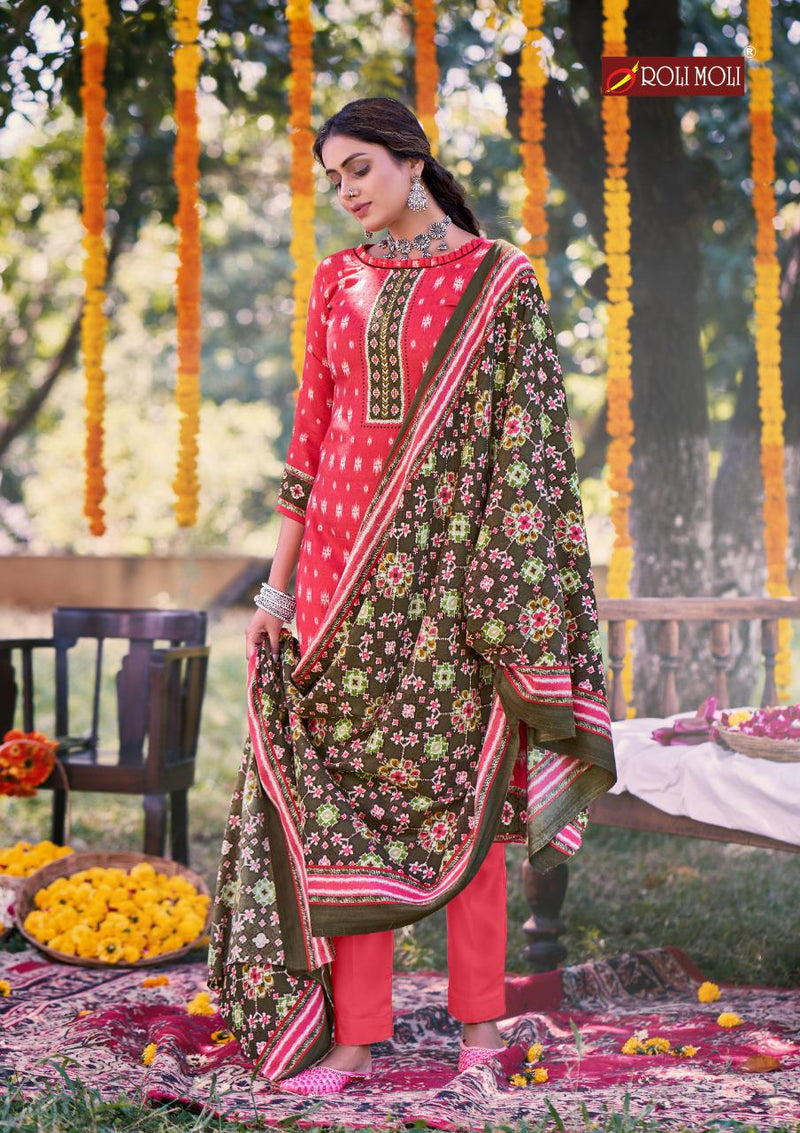 Roli Moli Creation Gulnar Pure Pashmina Jacquard Winter Wear Collection