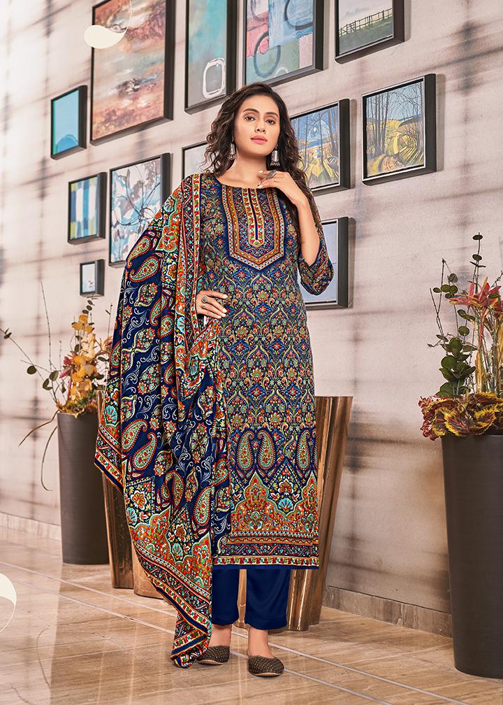 Roli Moli Creation Zaara Pashmina Jacquard Print Salwar Suit