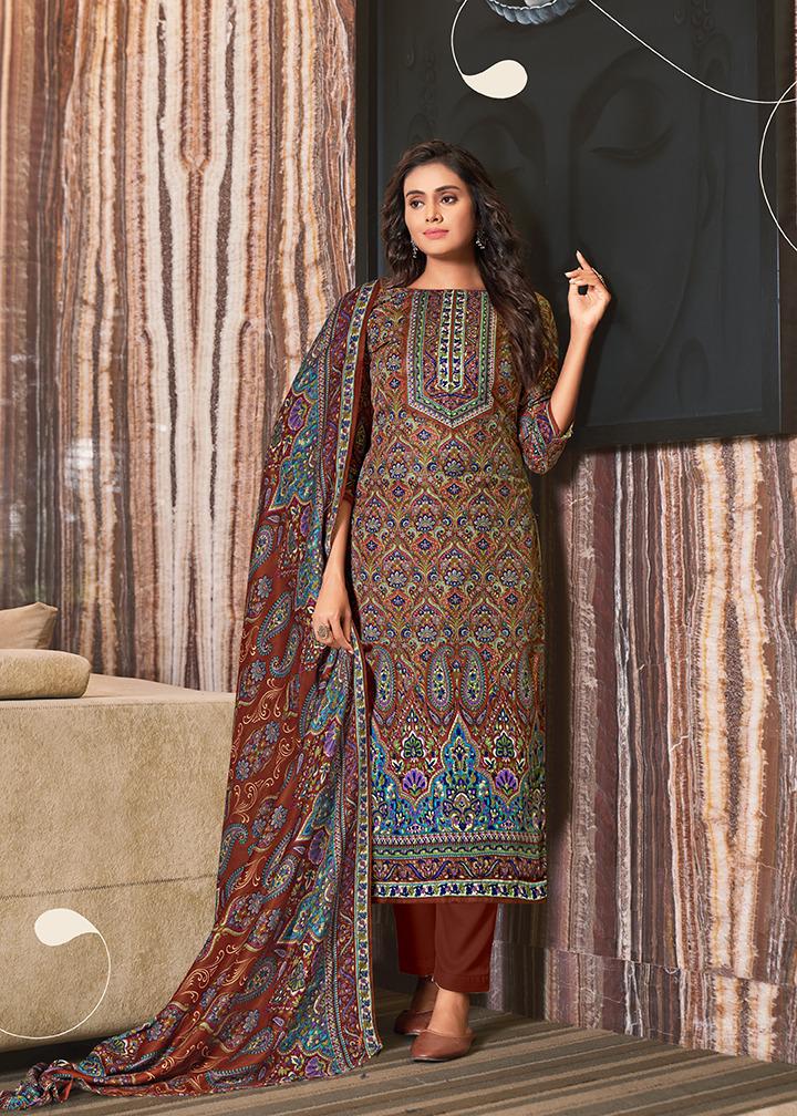 Roli Moli Creation Zaara Pashmina Jacquard Print Salwar Suit