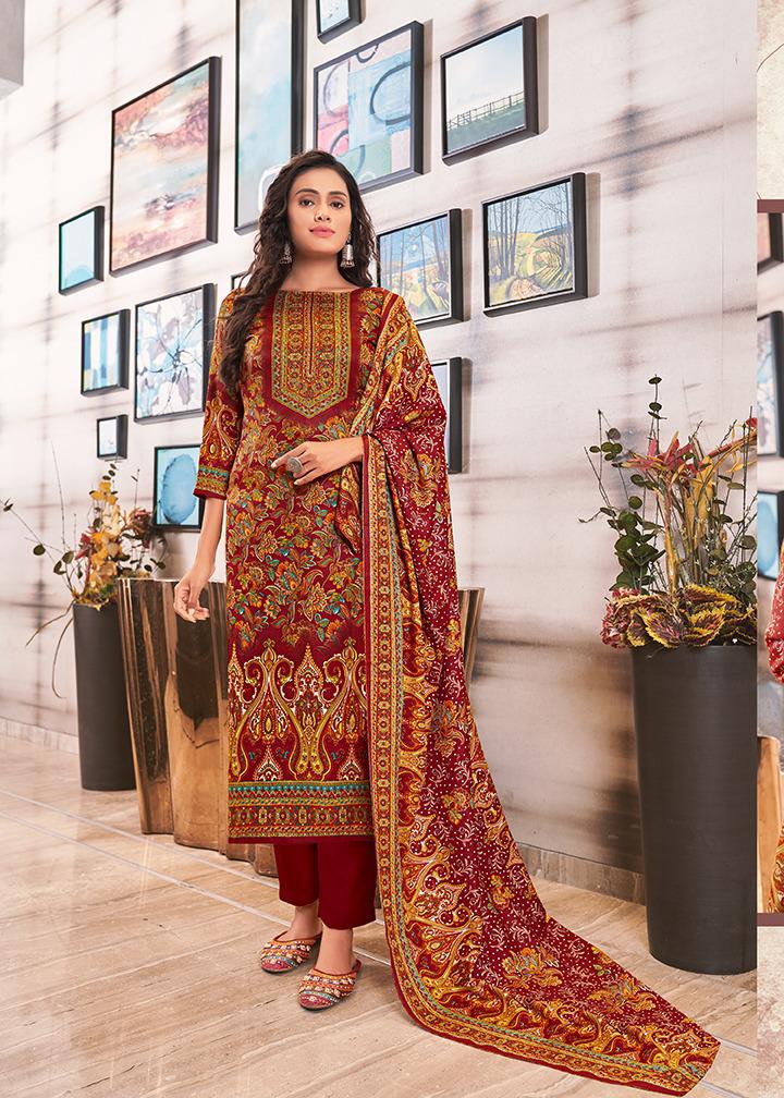 Roli Moli Creation Zaara Pashmina Jacquard Print Salwar Suit