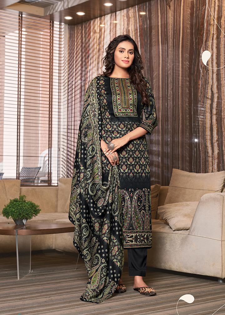 Roli Moli Creation Zaara Pashmina Jacquard Print Salwar Suit