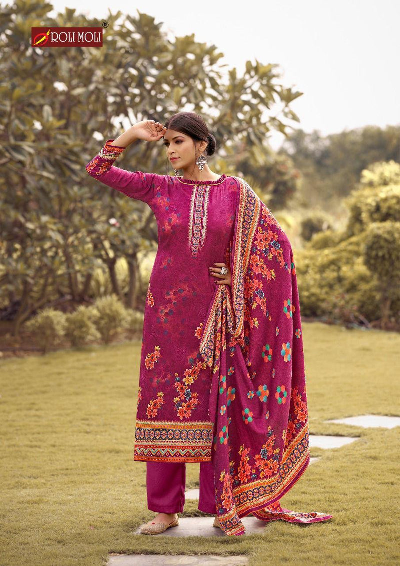 Roli Moli Kairaa Pure Pashmina Heavy Diamond Work Salwar Kameez