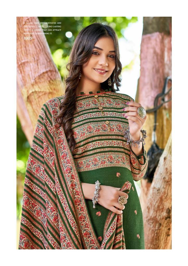 Roli Moli Kairaa Pure Pashmina Print Heavy Embroidery Work Salwar Suit