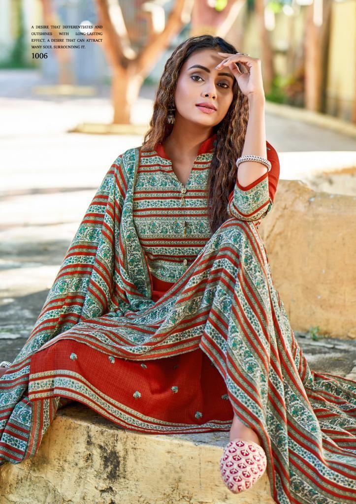 Roli Moli Kairaa Pure Pashmina Print Heavy Embroidery Work Salwar Suit