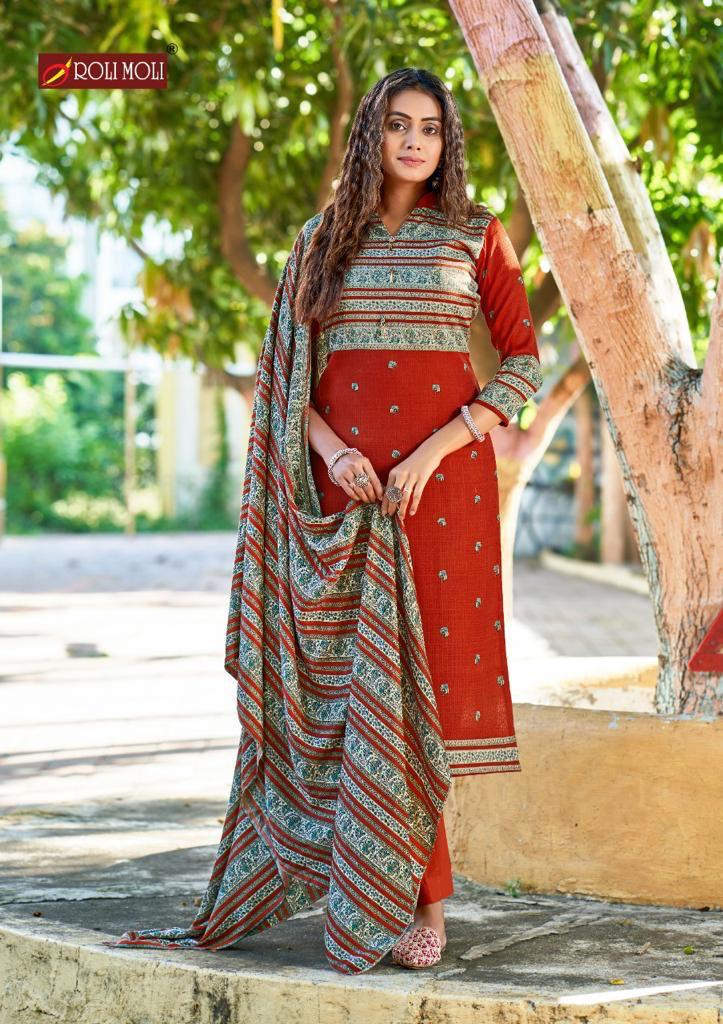 Roli Moli Kairaa Pure Pashmina Print Heavy Embroidery Work Salwar Suit